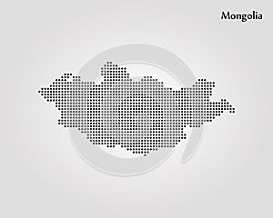 Map of Mongolia. Vector illustration. World map