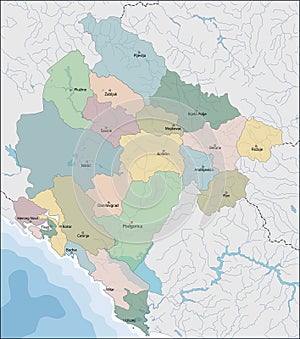 Map of Montenegro
