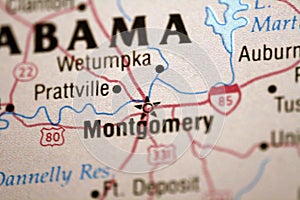 Map of Montgomery Alabama
