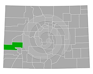 Map of Montrose in Colorado