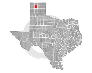 Map of Moore in Texas