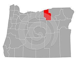Map of Morrow in Oregon