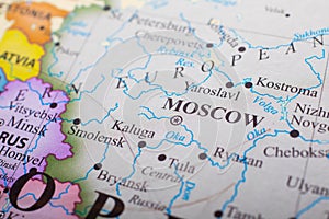 Map of Moscow Russia