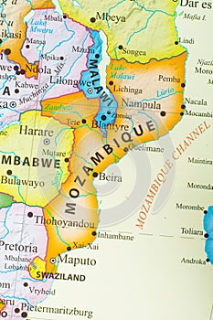 Map of Mozambique photo