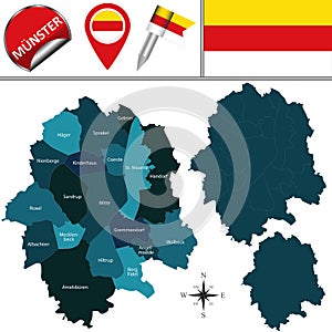 Map of Munster, Germany