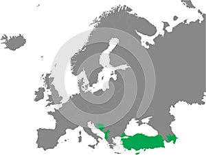 Map of Muslim Majority European Countries