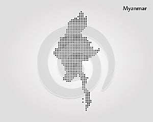 Map of Myanmar. Vector illustration. World map