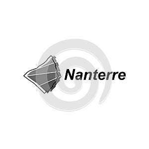 Map of Nanterre colorful geometric modern outline, High detailed vector illustration vector Design Template, suitable for your photo