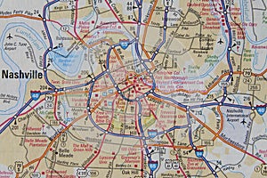 Map of Nashville, TN photo