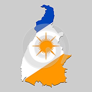 Map with national flag