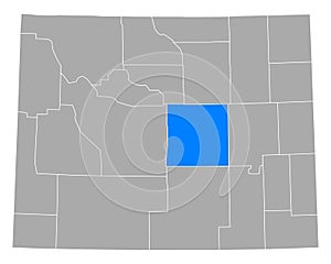 Map of Natrona in Wyoming