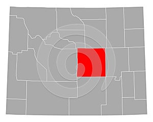 Map of Natrona in Wyoming
