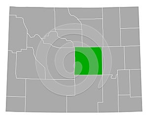 Map of Natrona in Wyoming