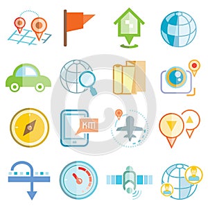 Map navigation icons