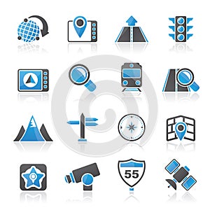Map, navigation and Location Icons