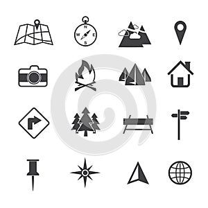 Map, Navigation and Location Icons set