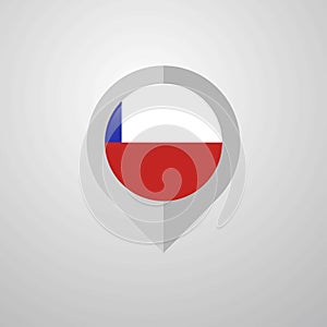 Map Navigation pointer with Chile flag design vector