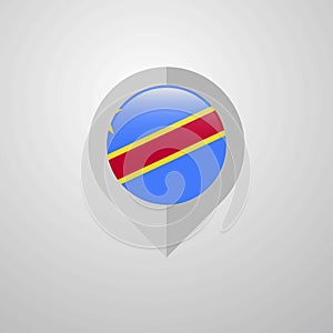 Map Navigation pointer with Comoros flag design vector