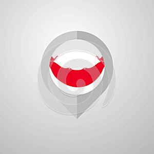 Map Navigation pointer with Ecuador flag design vector