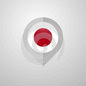 Map Navigation pointer with Japan flag design vector
