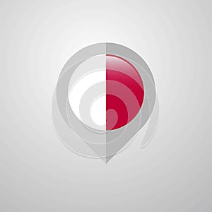 Map Navigation pointer with Malta flag design vector