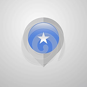 Map Navigation pointer with Somalia flag design vector