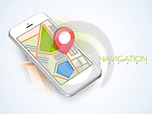 Map navigation with smartphone.