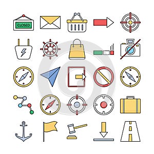 Map and navigation Vector icons can be easily modify or edited