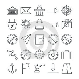 Map and navigation Vector icons can be easily modify or edited