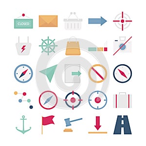 Map and navigation Vector icons can be easily modify or edited