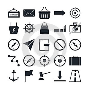 Map and navigation Vector icons can be easily modify or edited