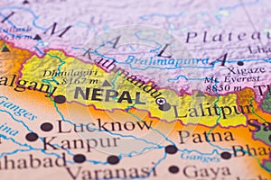 Map of Nepal photo