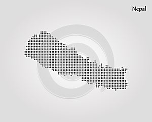 Map of Nepal. Vector illustration. World map