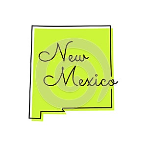 Map of New Mexico Vector Design Template.