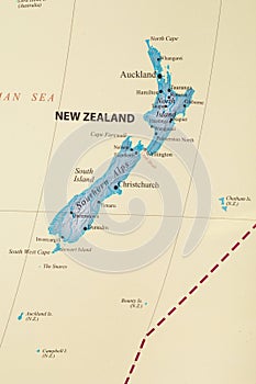 Map of New Zealand