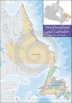 Map of Newfoundland and Labrador