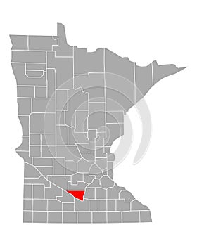 Map of Nicollet in Minnesota