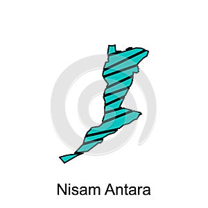 Map of Nisam Antara City illustration design template, suitable for your company photo