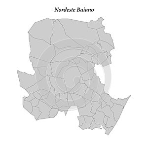 map of Nordeste Baiano is a mesoregion in Bahia with borders mun