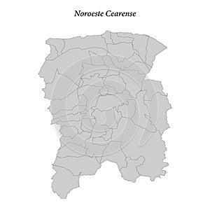 map of Noroeste Cearense is a mesoregion in Ceara with borders m