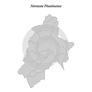 map of Noroeste Fluminense is a mesoregion in Rio de Janeiro wit photo