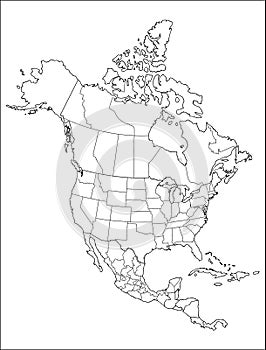 Map of North America