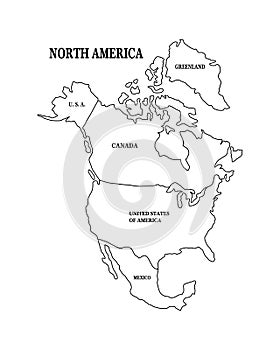 Map of north America.