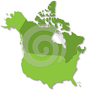 Map of North America photo