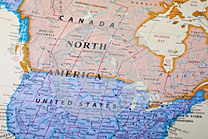 Map of North America photo