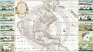Map of North America including West Indies