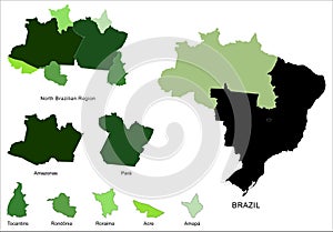 Map of North Brazilian Region