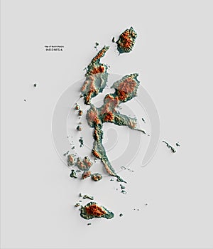 Map of North Maluku, Indonesia photo