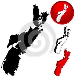 Map of Nova Scotia, Canada