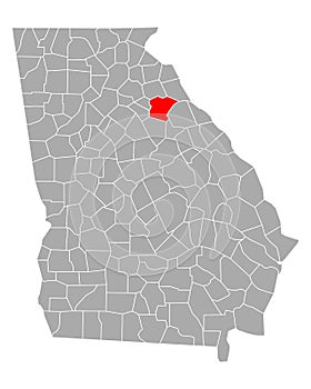Map of Oglethorpe in Georgia photo